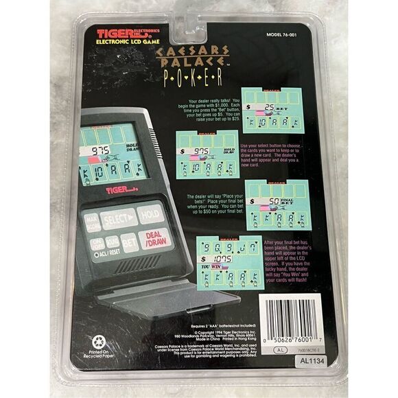 Vintage Caesars Palace Black Jack Electronic Game Tiger 1994 - Picture 5 of 5